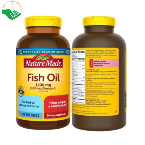 Viên uống Fish Oil 1200mg Nature Made