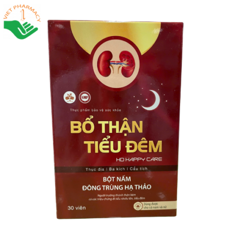 Thực phẩm bảo vệ sức khỏe bổ thận tiểu đêm Hd Happy Care 30 viên