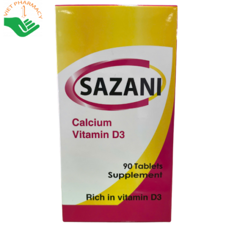 Thực phẩm chức năng SAZANI Calcium Vitamin D3 90 viên