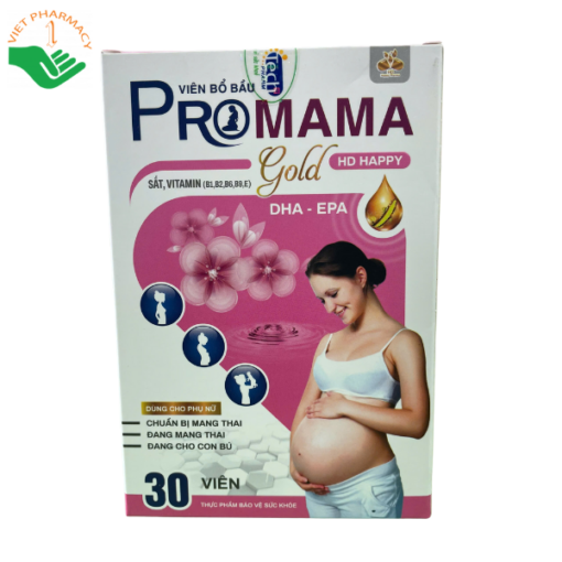 Viên uống bổ bầu Pro Mama Gold Hd Happy 30 viên