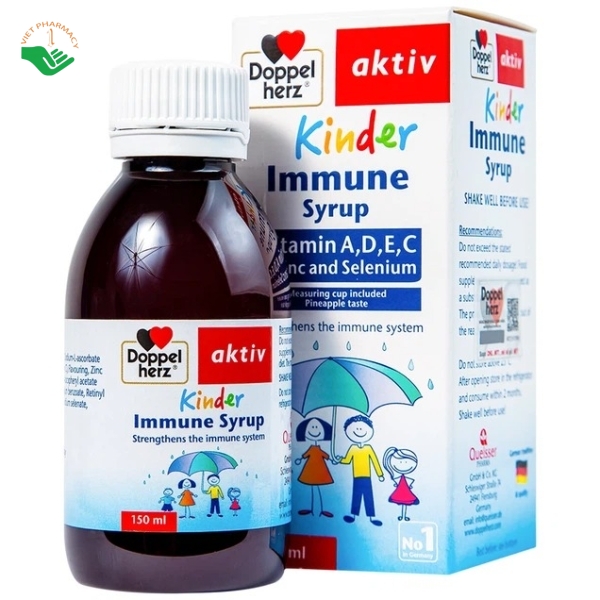 1-4 Siro Kinder Immune - cung cấp các vitamin và khoáng chất