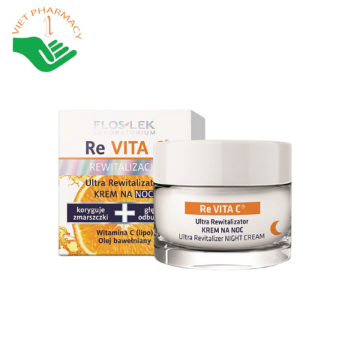 Kem Vitamin làm sáng, giảm nhăn & trẻ hóa da ban đêm Floslek Re VITA C Revitalization Ultra Revitalizer Night Cream 50ml