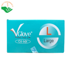 Găng tay y tế trơn có bột VGlove Size L