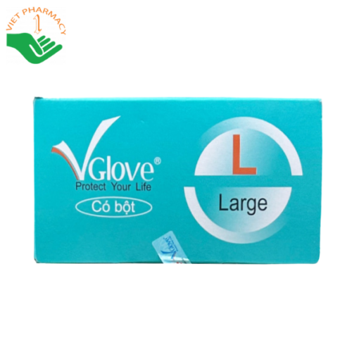 Găng tay y tế trơn có bột VGlove Size L