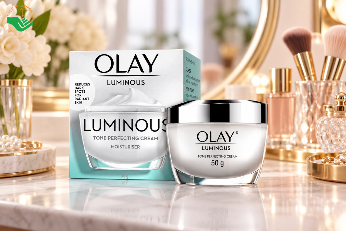 Kem Olay Luminous Tone Perfecting Cream hỗ trợ trị nám tàn nhang (Hũ 50g) 