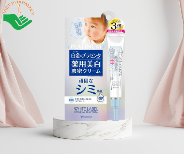 Kem White Label Platinum Placenta Whitening Cream ngừa thâm nám dưỡng trắng da (Tuýp 20g)