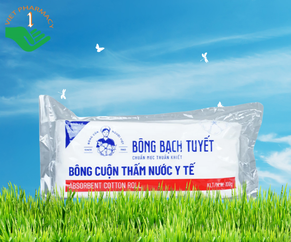 SP-Bông cuộn thấm nước y tế Bông Bạch Tuyết dùng trong y tế và chăm sóc cá nhân (100g)