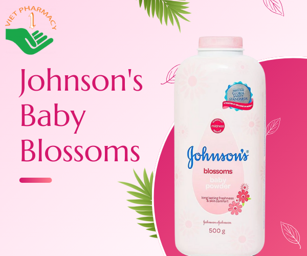 Phấn hương hoa, thấm hút chất ẩm dư thừa, giảm mẩn ngứa cho bé Johnson_s Baby Blossoms (500g)