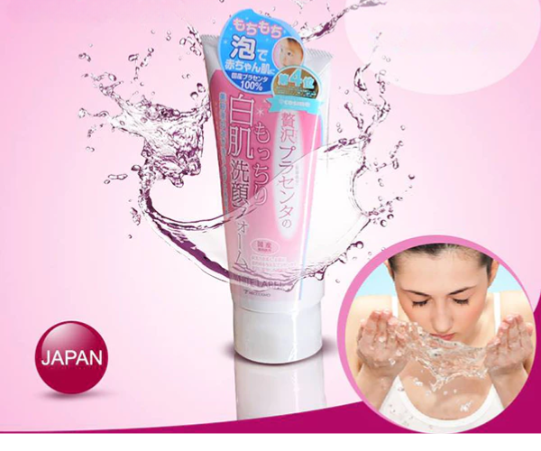 Sữa rửa mặt White Label Premium Placenta Wash làm trắng da, giàu dưỡng chất nhau thai (Tuýp 110g)