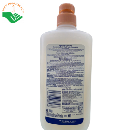 TP-Sữa tắm Johnson pH 5.5 dưỡng thể dầu hạnh nhân 750ml