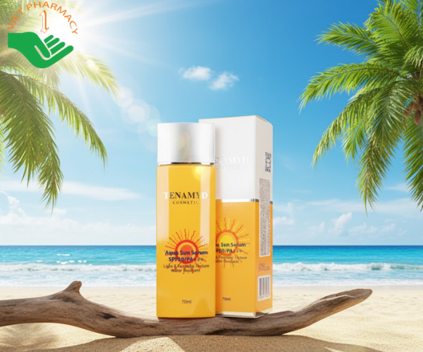 Tinh chất chống nắng dạng nước Tenamyd Aqua Sun Serum SPF 50/ PA+++ (Chai 70ml)