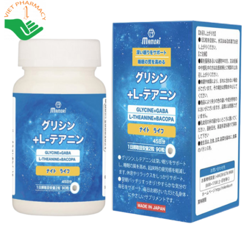 Viên uống Mamori Glycine L-Theanine hỗ trợ ngủ ngon giấc