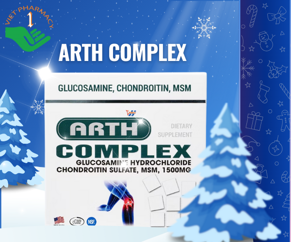 Viên uống hỗ trợ giảm thoái hóa khớp hiệu quả Arth Complex (Hộp 60 viên)