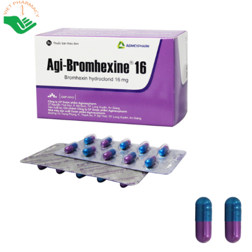 Thuốc Agi bromhexine 16 điều trị bệnh đường hô hấp hiệu quả (3 vỉ x 10 viên)