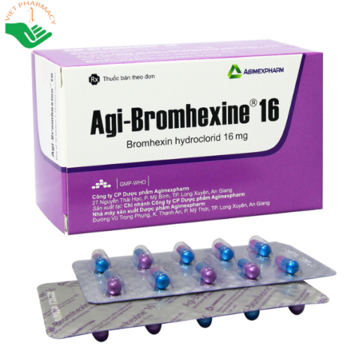 Thuốc Agi bromhexine 16 điều trị bệnh đường hô hấp hiệu quả (3 vỉ x 10 viên)