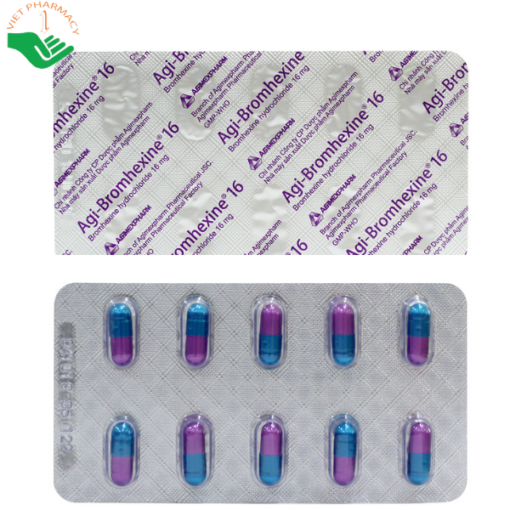 Thuốc Agi bromhexine 16 điều trị bệnh đường hô hấp hiệu quả (3 vỉ x 10 viên)