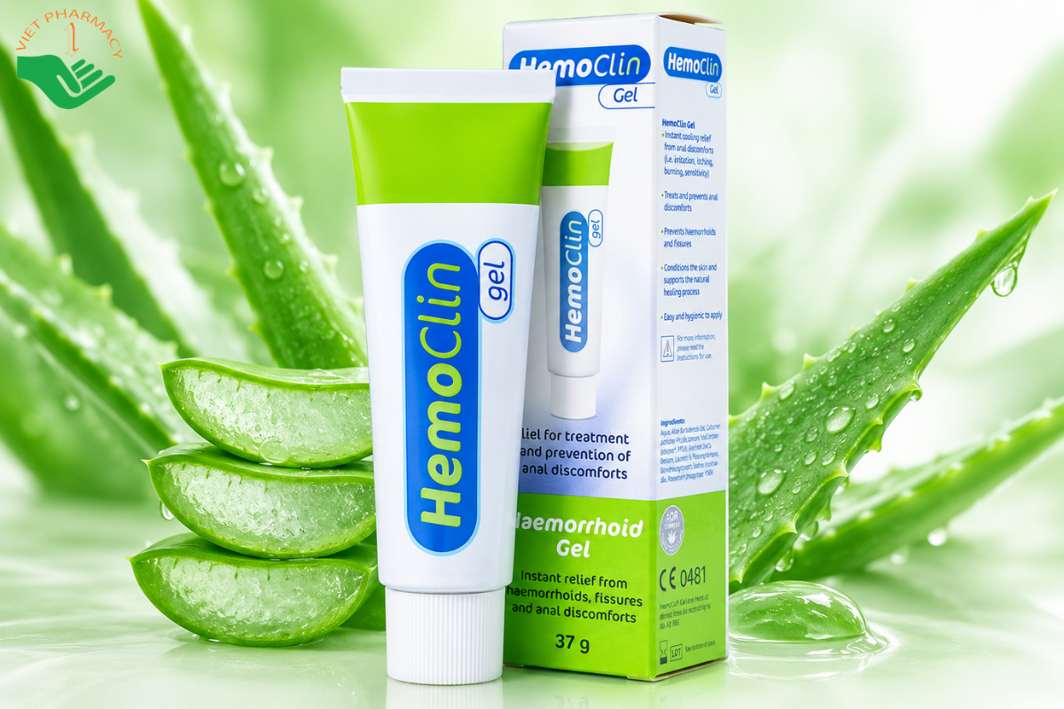 Gel bôi trĩ Hemoclin điều trị các triệu chứng liên quan đến bệnh trĩ (Tuýp 37g)
