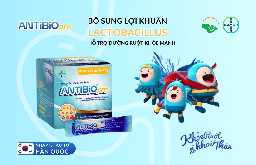 Antibio Pro - Men vi sinh bổ sung lợi khuẩn của Hàn