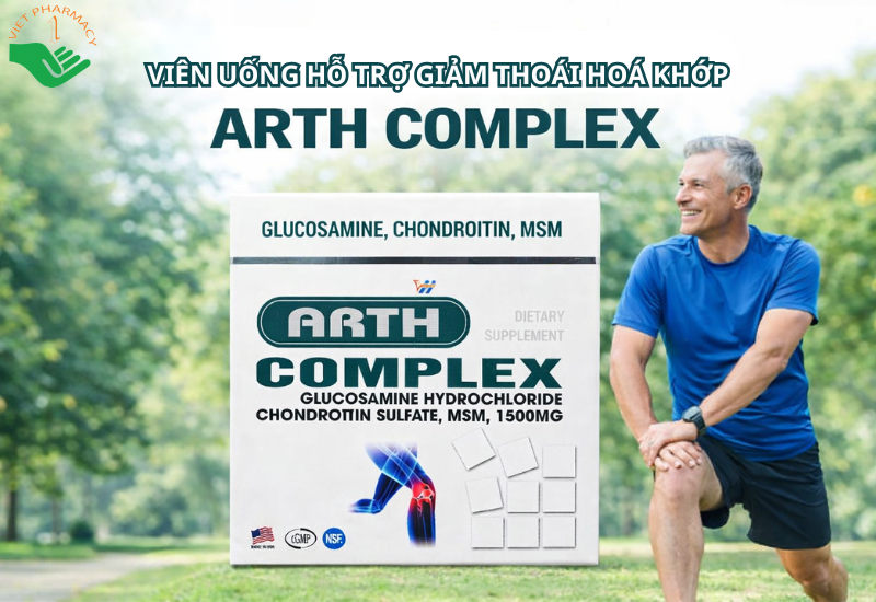 Viên uống hỗ trợ giảm thoái hóa khớp hiệu quả Arth Complex (Hộp 60 viên)