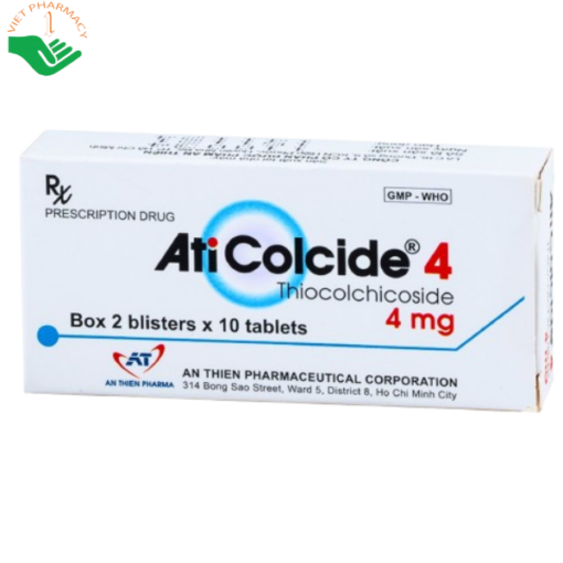 Thuốc Aticolcide 4 điều trị các bệnh lý về cột sống (2 vỉ x 10 viên)
