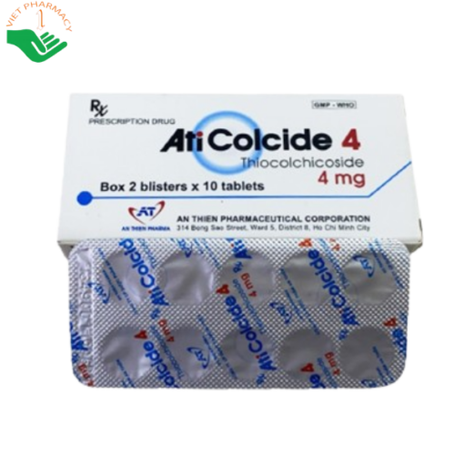 Thuốc Aticolcide 4 điều trị các bệnh lý về cột sống (2 vỉ x 10 viên)