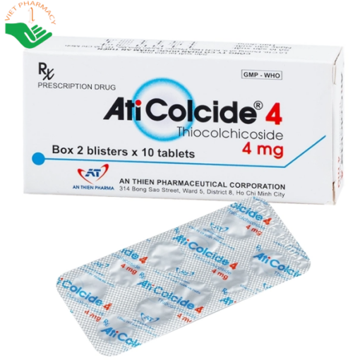 Thuốc Aticolcide 4 điều trị các bệnh lý về cột sống (2 vỉ x 10 viên)