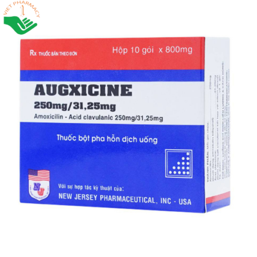 Thuốc Augxicine 250mg/ 31.25mg điều trị nhiễm khuẩn (10 gói)