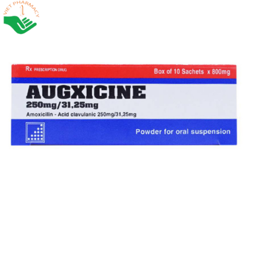 Thuốc Augxicine 250mg/ 31.25mg điều trị nhiễm khuẩn (10 gói)