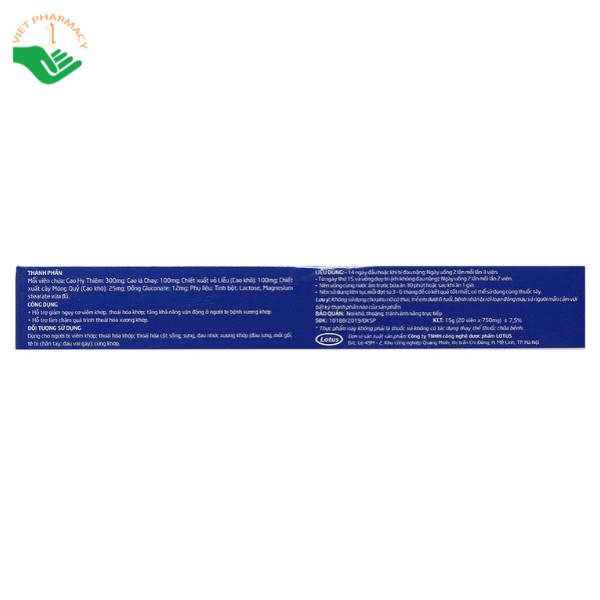 Viên xương khớp Bách Niên Kiện giảm nguy cơ viêm khớp, thoái hoá khớp (2 vỉ × 10 viên nén)