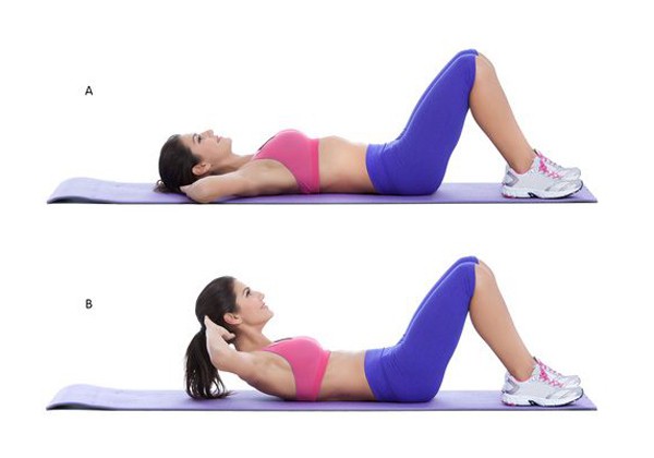 Bài tập đầu tiên trong những bài tập giảm mỡ bụng trong 3 ngày không thể không nhắc đến đó là gập bụng