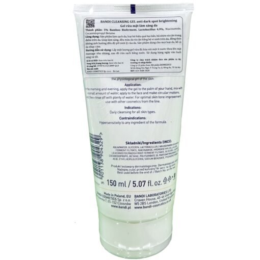 Gel rửa mặt sáng da BANDI CLEANSING GEL - anti dark spot brightening