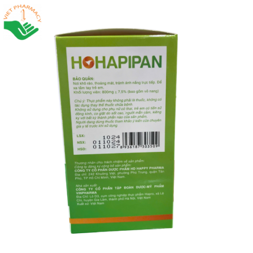 Thực phẩm bảo vệ sức khỏe GMP Hohapipan (10 vỉ x 10 viên)