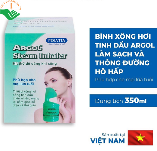 Bình xông tinh dầu Argol Steam Inhaler giúp thông thoáng mũi.