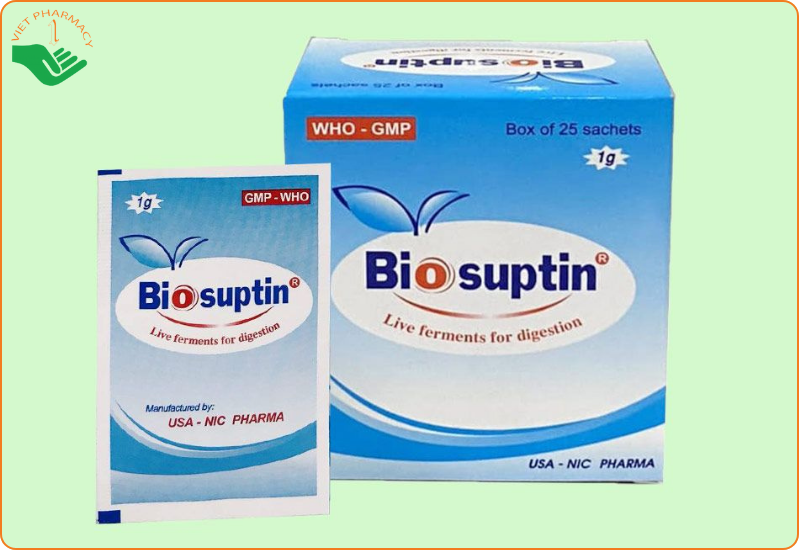 Biosuptin giúp cân bằng hệ vi sinh đường ruột (1 hộp x 25 gói)