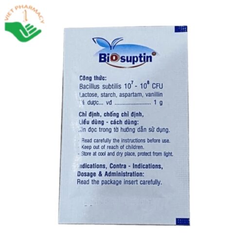 Biosuptin giúp cân bằng hệ vi sinh đường ruột (1 hộp x 25 gói)