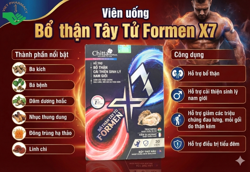 Viên uống Bổ thận Tây tử Formen X7