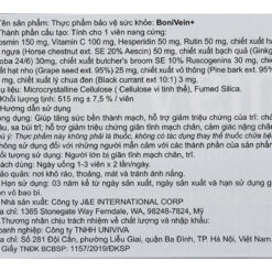 BoniVein hỗ trợ giảm trĩ, suy giãn tĩnh mạch