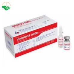 Bột đông khô pha tiêm Vinrovit 5000 Vinphaco điều trị viêm thần kinh (4 lọ bột + 4 ống dung môi)