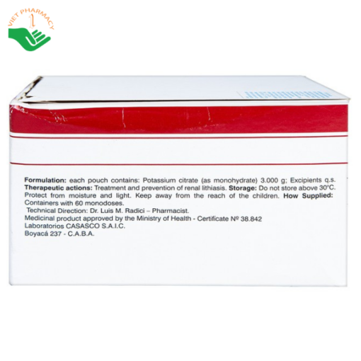 Bột pha uống U-Stone Casasco điều trị và phòng ngừa sỏi thận (60 gói)