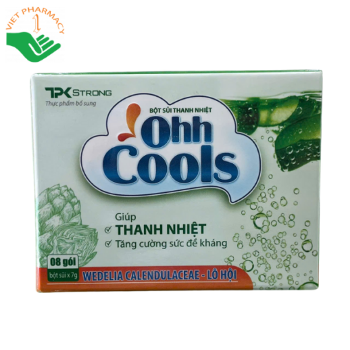 Bột sủi thanh nhiệt Ohh Cools (Hộp 8 gói bột sủi x 7g)