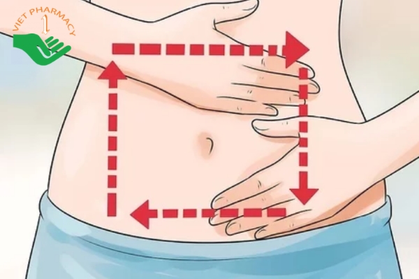 Dùng tay xoa đều bụng giúp tăng tuần hoàn máu, giúp các cơn đau bụng dịu lại