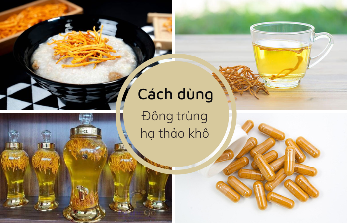 Những dạng dùng chính của đông trùng hạ thảo khô