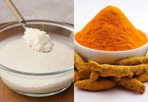 Nghệ kết hợp với nước vo gạo có thể làm mờ thâm, nám và bật tông da