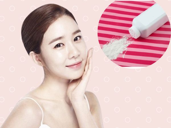 Cách làm trắng da mặt bằng phấn rôm