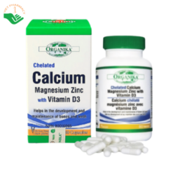 Canxi D3 ORGANIKA Calcium Magnesium Zinc D3 hỗ trợ giảm nguy cơ loãng xương, giúp cho xương chắc khỏe (Hộp 60 viên)