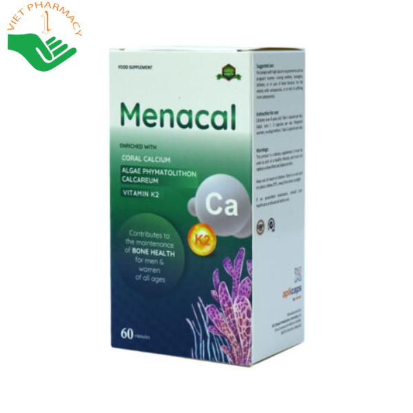 Canxi tự nhiên D3K2 Aplicaps Menacal
