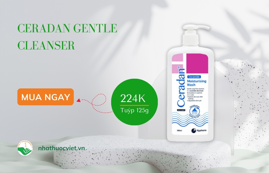 Sữa rửa mặt dịu nhẹ cho nam Ceradan Gentle Cleanser