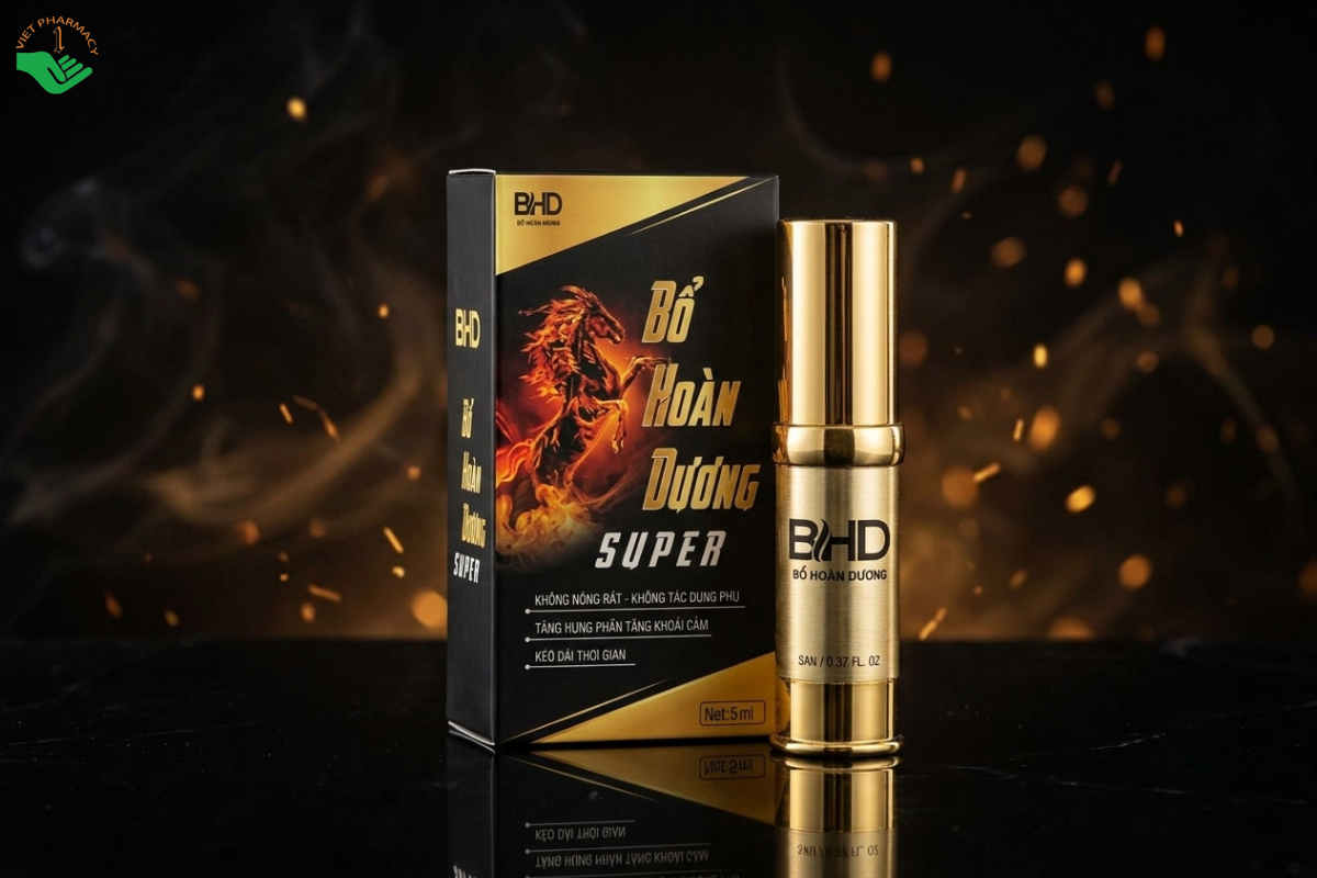 Chai Xịt Bổ Hoàn Dương Super BHD hỗ trợ kéo dài thời gian quan hệ