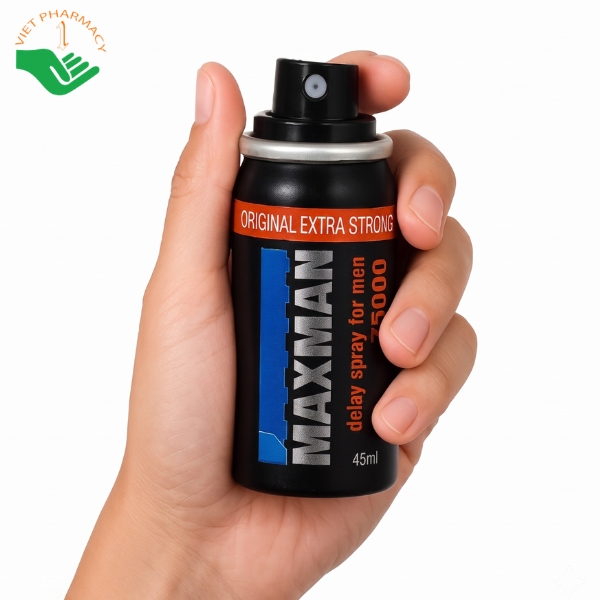 Chai xịt Maxman 75000 kéo dài thời gian quan hệ cho nam giới (chai 45ml)