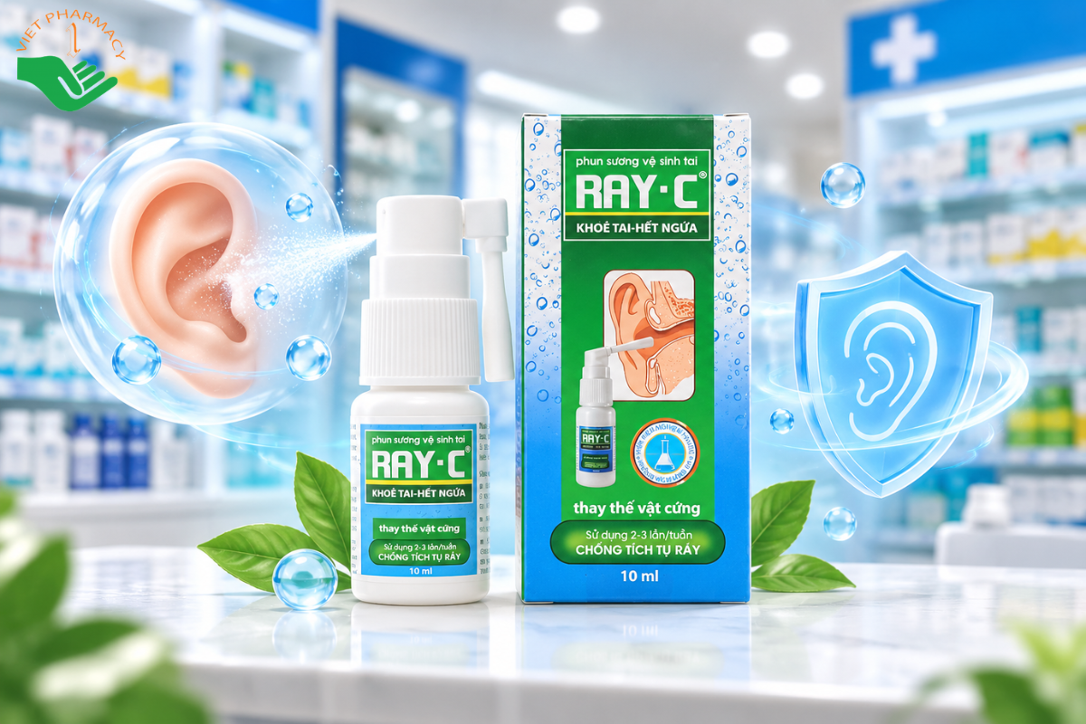 Chai xịt Ray-C phun sương vệ sinh tai, làm sạch ráy tai (chai 10ml)
